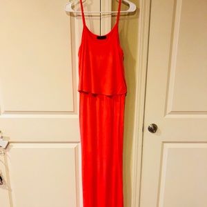 Coral maxi dress